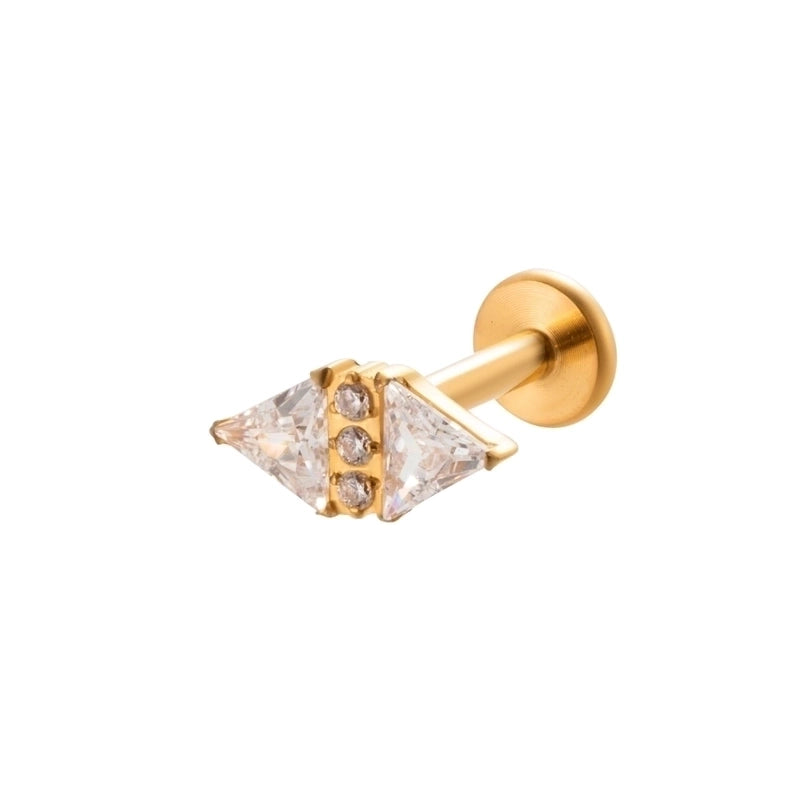 1 Piece Ear Cartilage Rings & Studs IG Style Vintage Style Leaves Heart Shape Bee Pure Titanium Plating Inlay Zircon