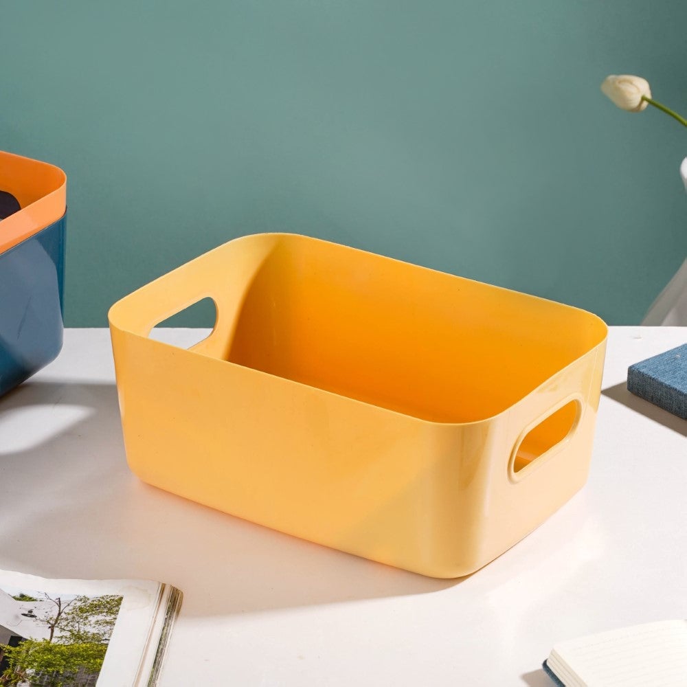 Essentials Storage Basket Yellow Set Of 2 11 Inch