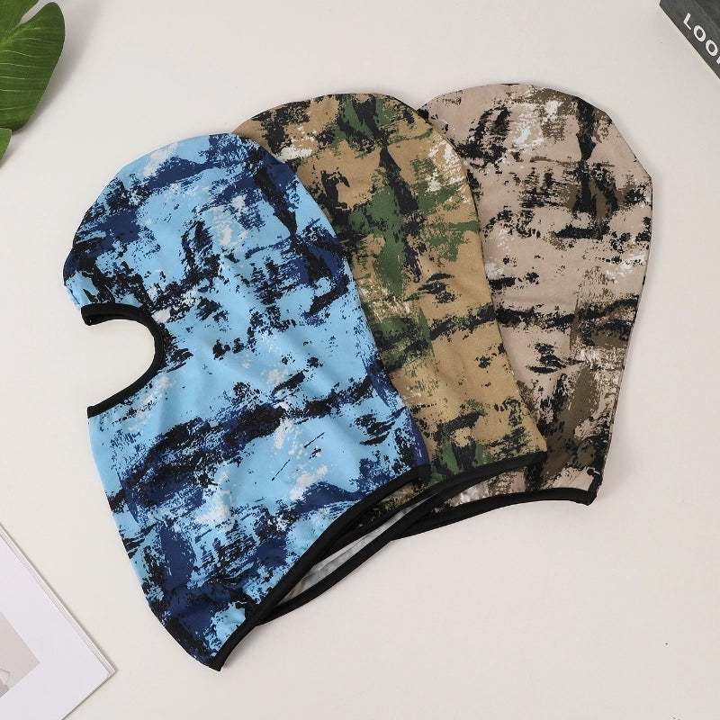 Unisex Casual Tropical Tie Dye Camouflage Printing And Dyeing Eaveless Sleeve Cap