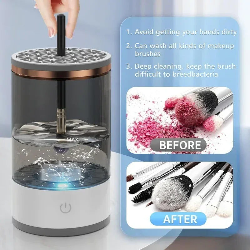 Rechargeable Electric Makeup Brush Cleaner.