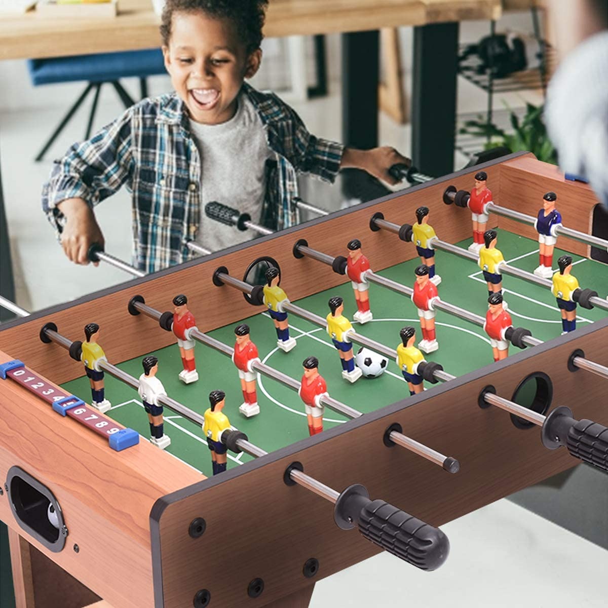 Big Size Football Soccer Game With 6 Rods For Kids&Adults Indoor/Outdoor Play Game.Action