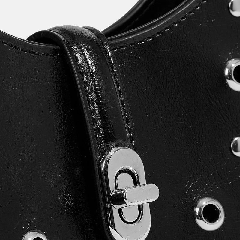 Streetwear Solid Color Pu Leather Women's