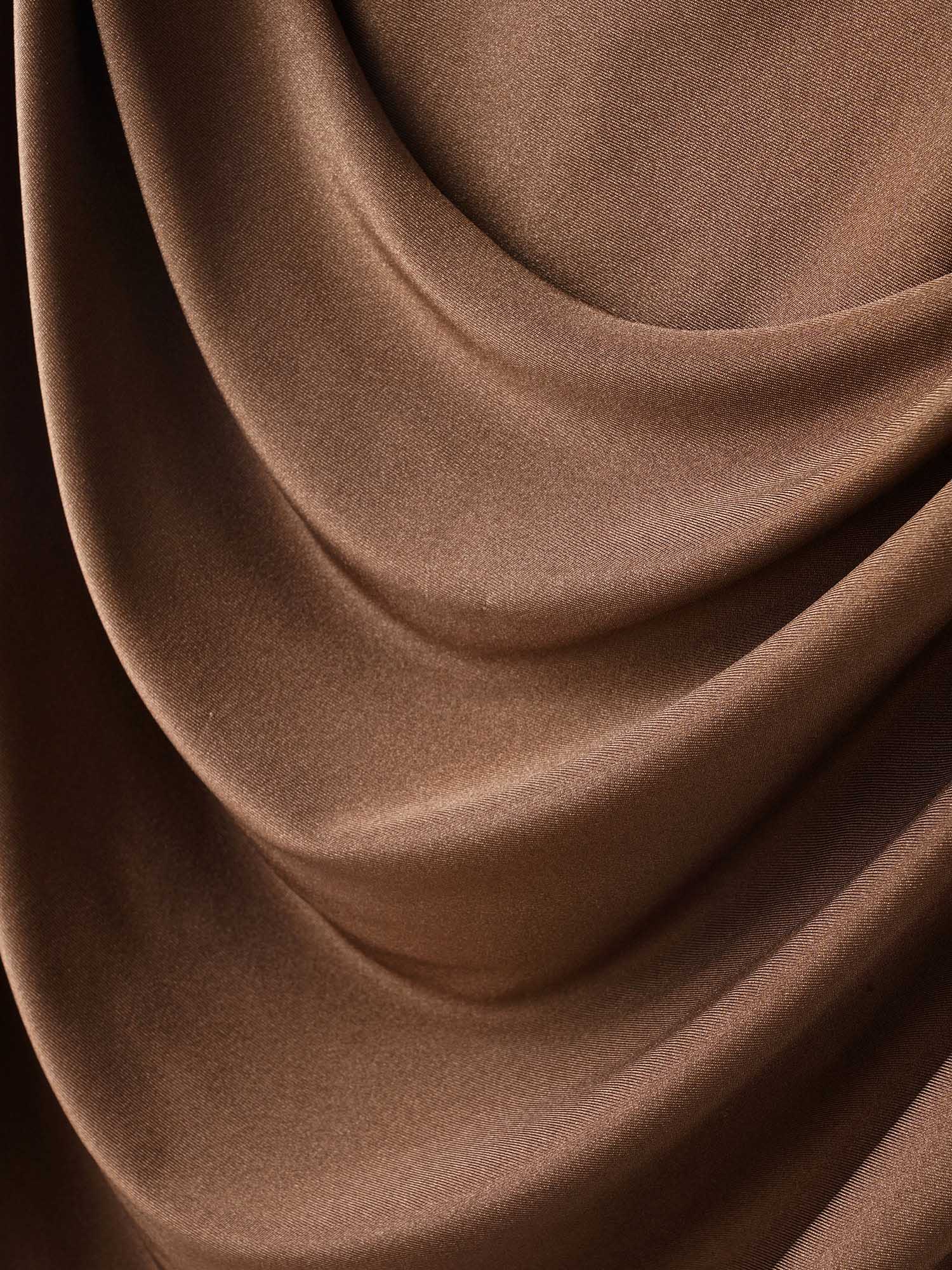 Solid Cowl Neck Bodycon Dress