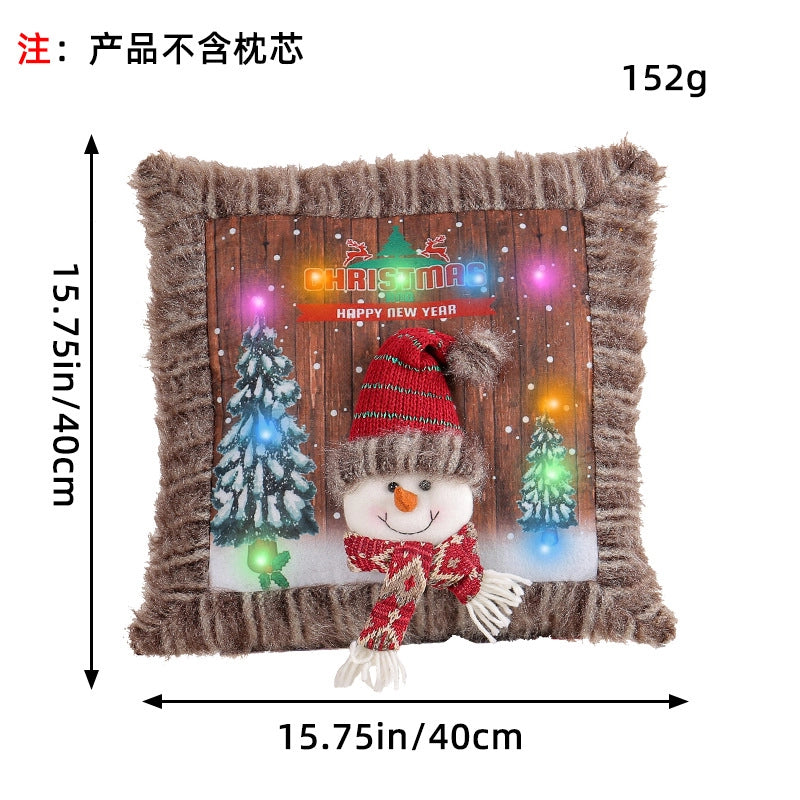 Christmas Cartoon Style Cute Christmas Tree Santa Claus Plush Couch & Sofa Decor