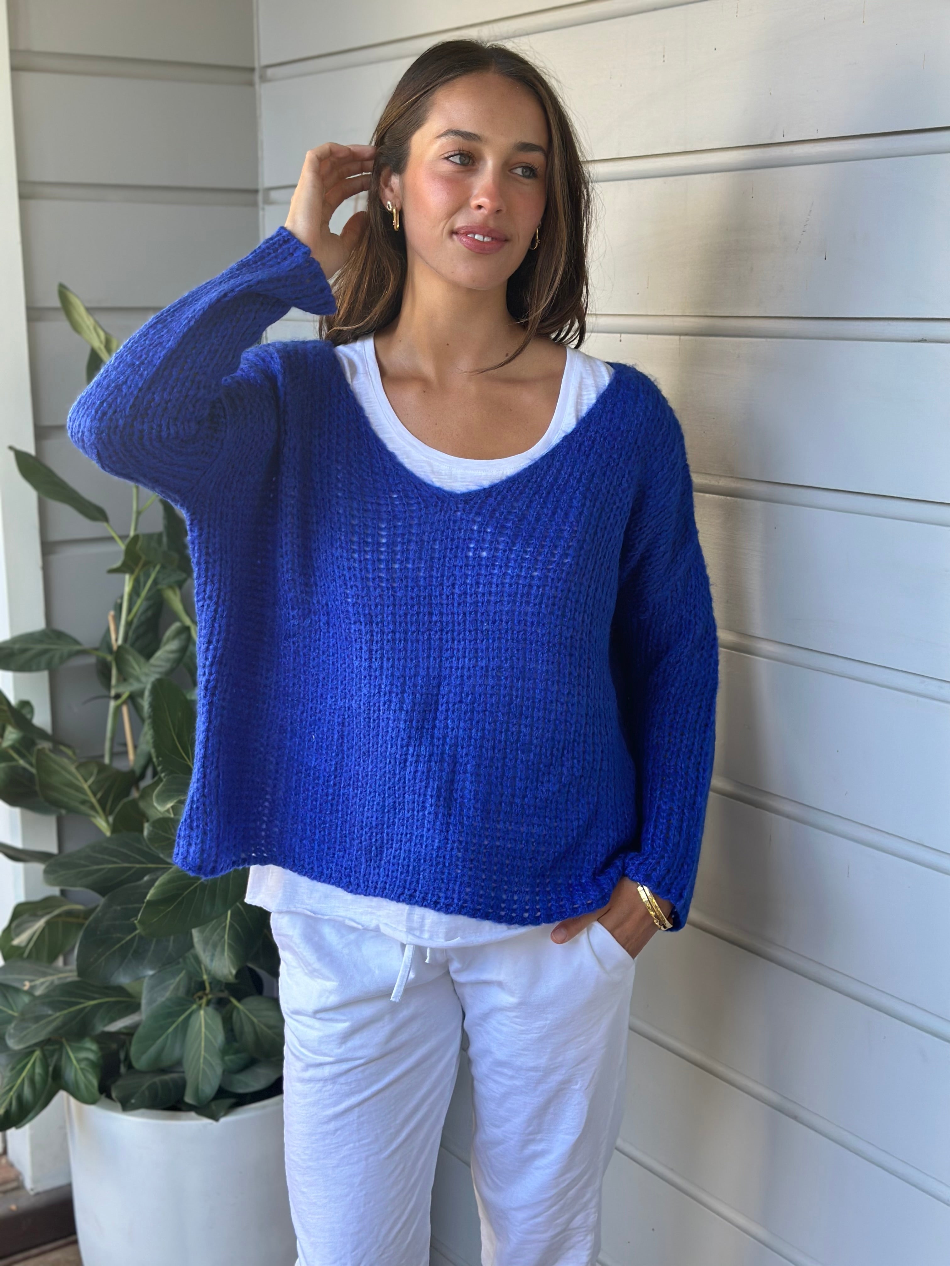 knit - cobalt blue