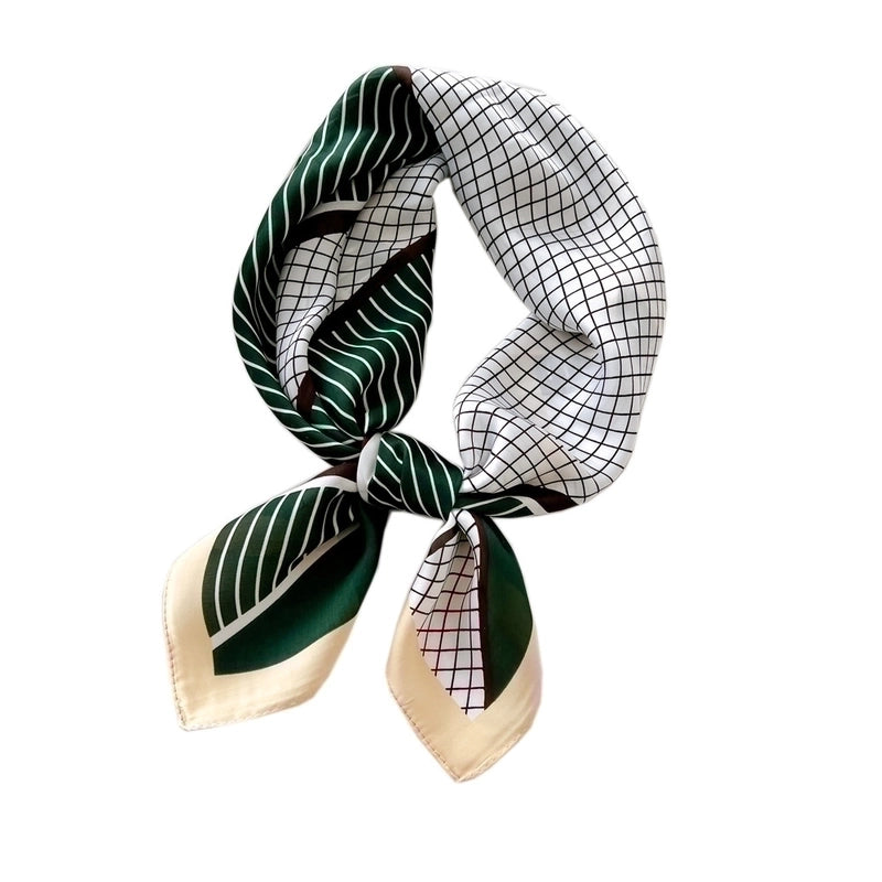 Women's Elegant Geometric Polyester Printing Silk Scarves