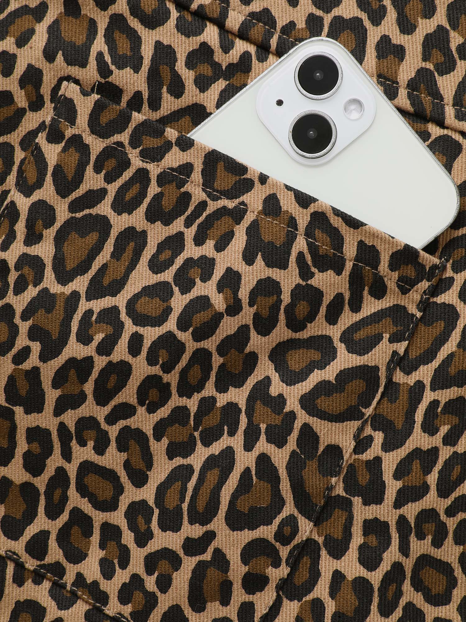 Leopard Print O Ring Zipper Dress