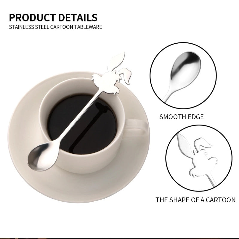 Cute Animal Solid Color Stainless Steel Spoon 1 Piece