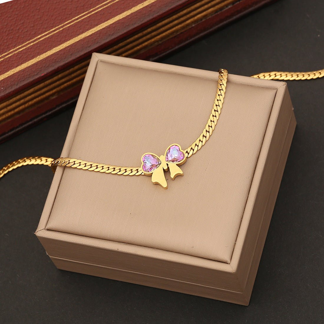 Fashion Bowknot Bowknot Stainless Steel Electroplating Necklaces