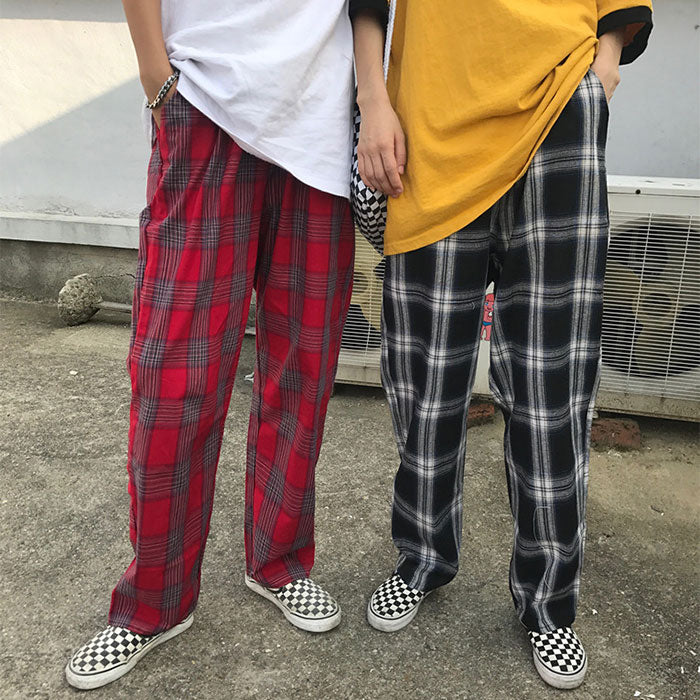 Unisex Plaid Pants KF9128