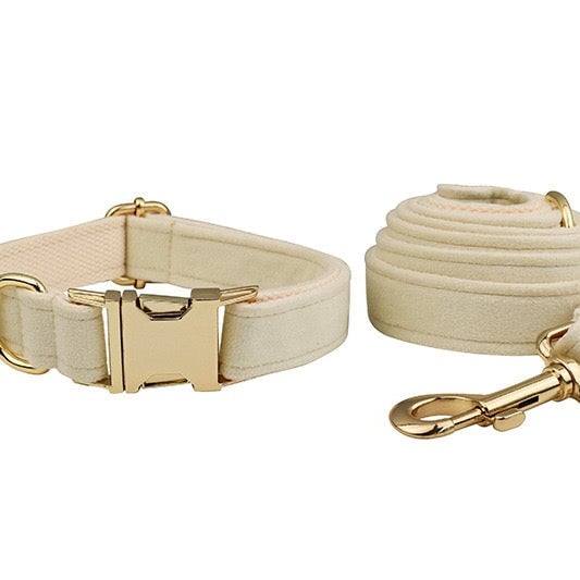 Velvet Personalized Dog Harness Collar Leash
