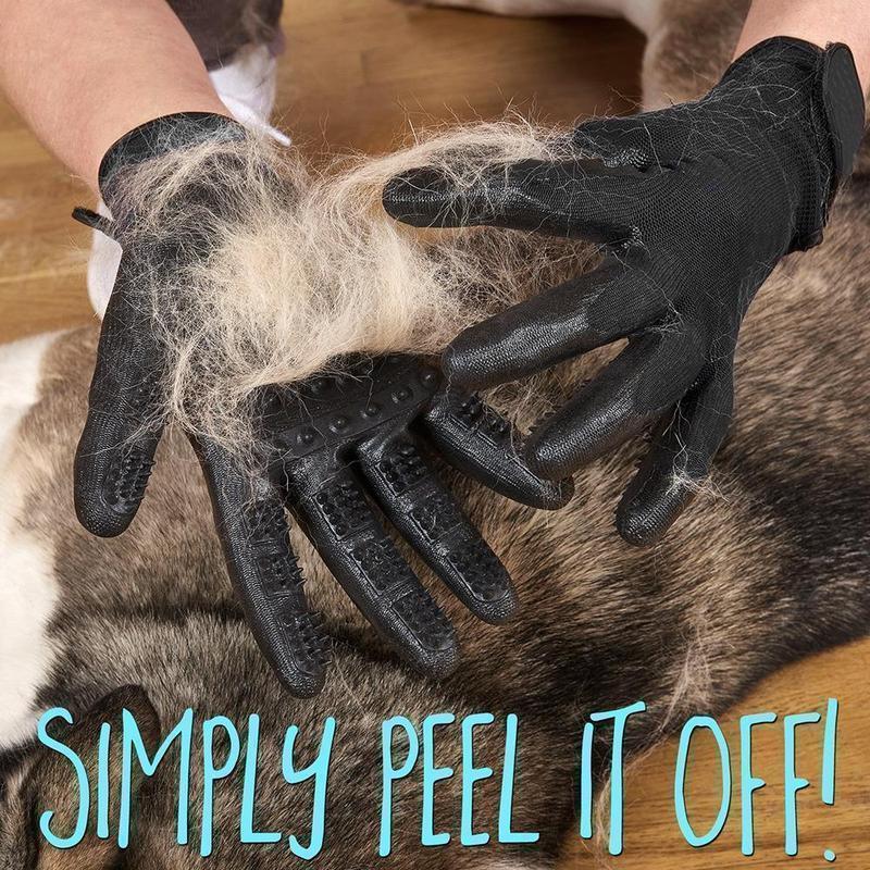 Pet Grooming Gloves. For Cats. Dogs & Horses