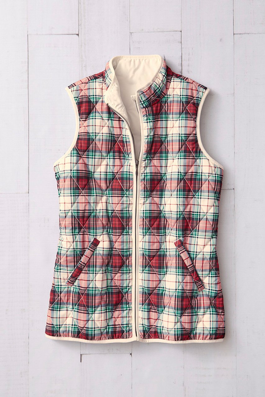 Plaid Tidings Vest for All Seasons