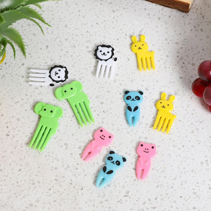 New Cartoon Fruit Fork  Mini Fruit Sign Hot Children Fruit Fork