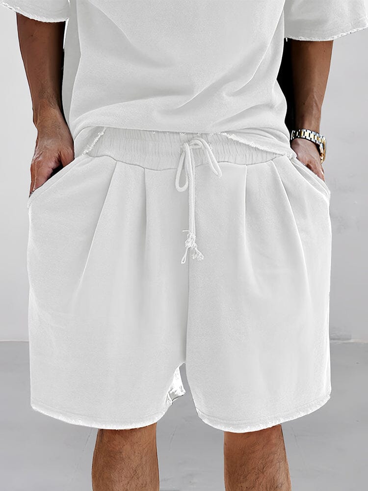 Casual Loose Fit Cotton Sports Tee/ Sports Shorts