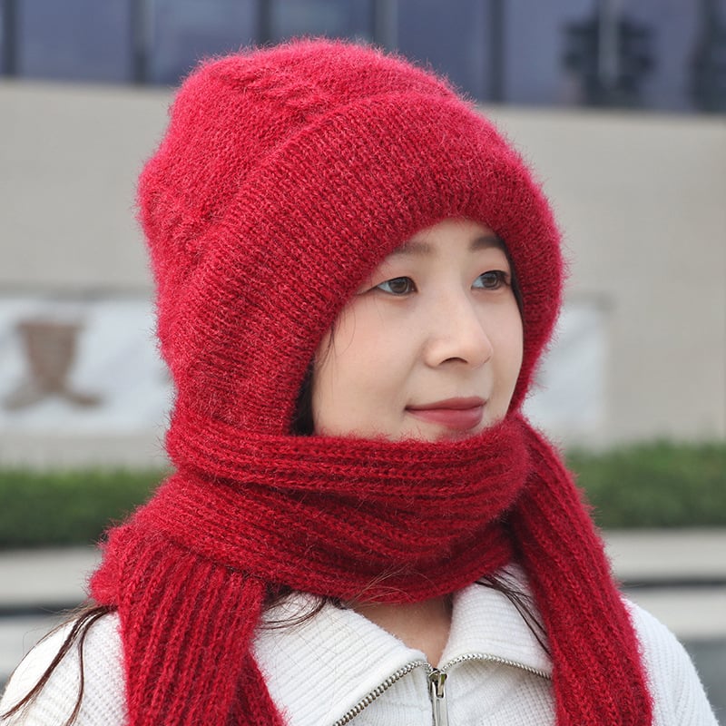 Integrated ear protection hood scarf