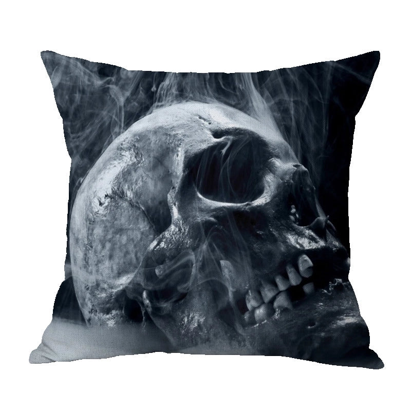 Halloween Punk Skull Linen Pillow Cases Couch & Sofa Decor