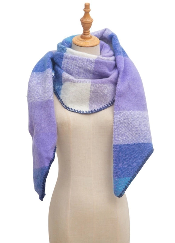 Women's Casual Minimalist Lattice Polyester Scarf