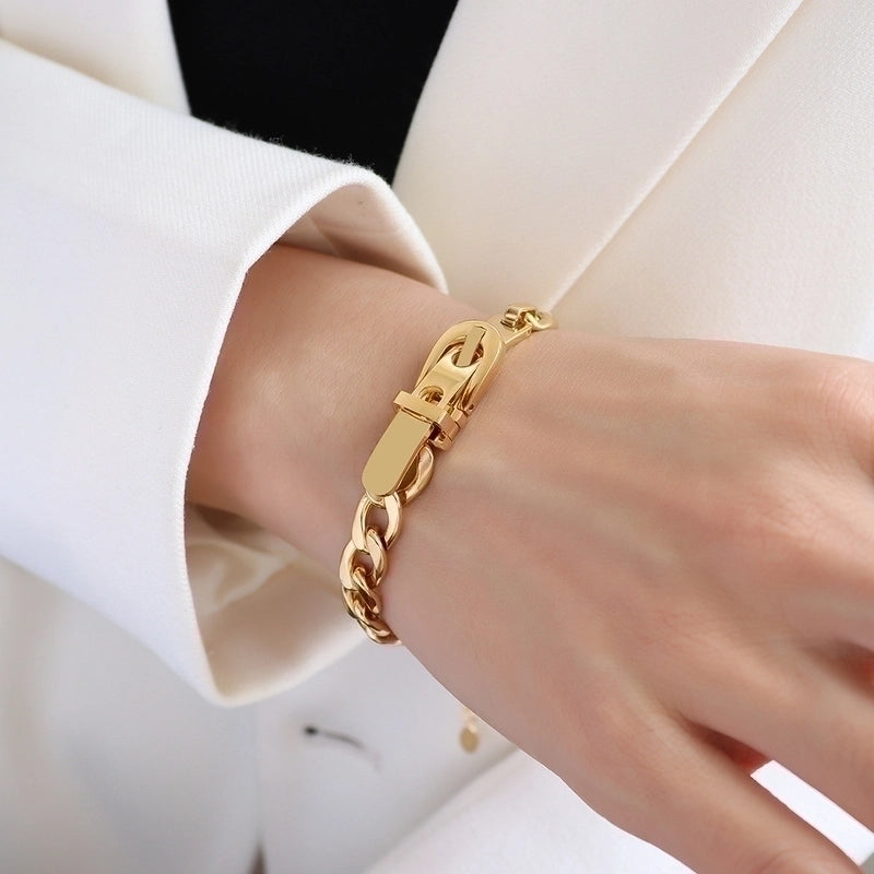 Fashion 304 Stainless Steel 18K Gold Plated No Inlaid In Bulk