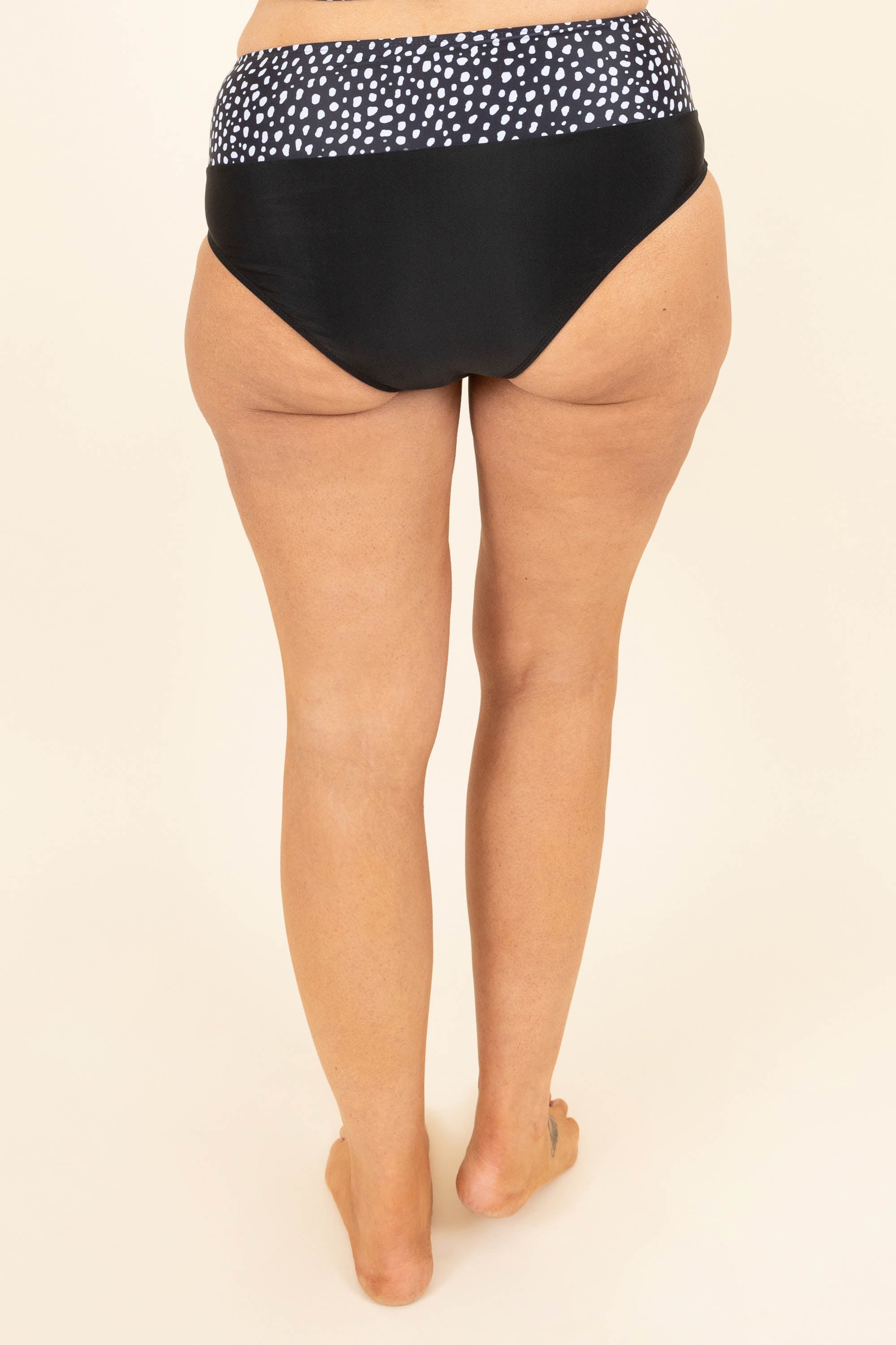 Hidden Islands Swim Bottom. Black/Dalmatian