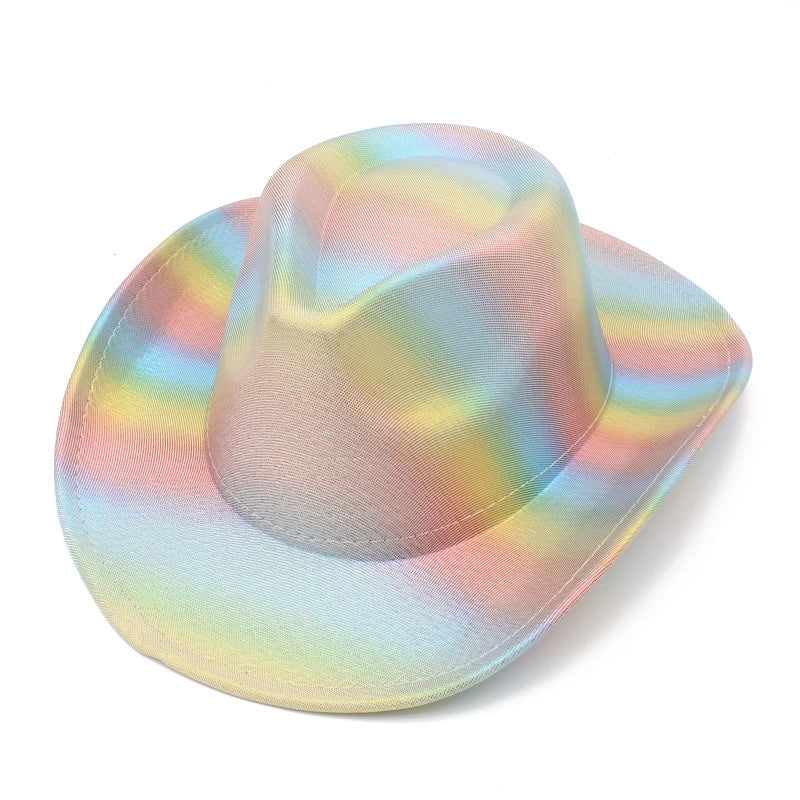 Hot Selling Colorful Striped Western Denim Hat Birthday Party Holiday Party Topper Christmas Knight Hat