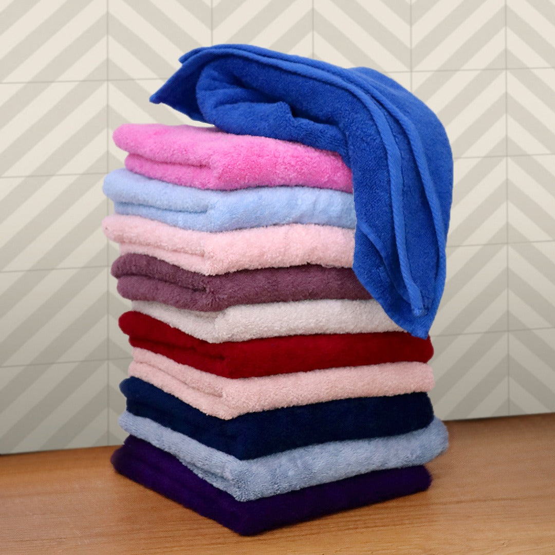 Colorful Plain Thick Face & Shower Towel