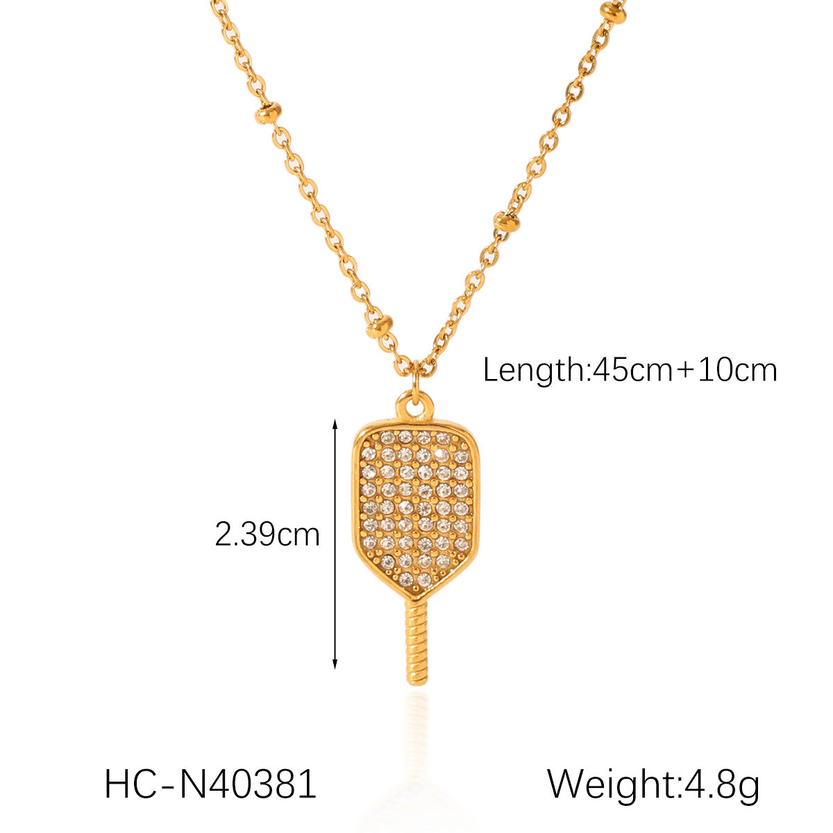 Ins18K Gold Stainless Steel Diamond Water Drop Moon Five-Pointed Star Four-Leaf Clover Pendant Necklace Titanium Steel Clavicle Chain