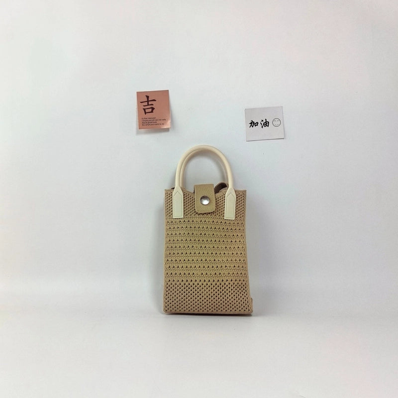 Women's Polyester Color Block Streetwear Square Hidden Buckle Handbag