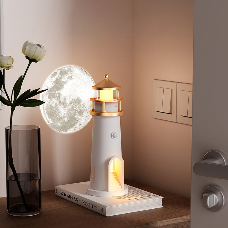 Lighthouse Speaker Bluetooth Lamp Moon Shadow Atmosphere Light Best Gift