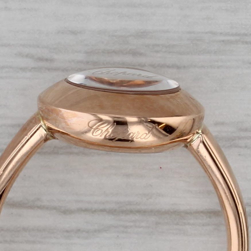Chopard Happy Curves Diamond Ring 18k Rose Gold 829562-5009 Size 6.5 53