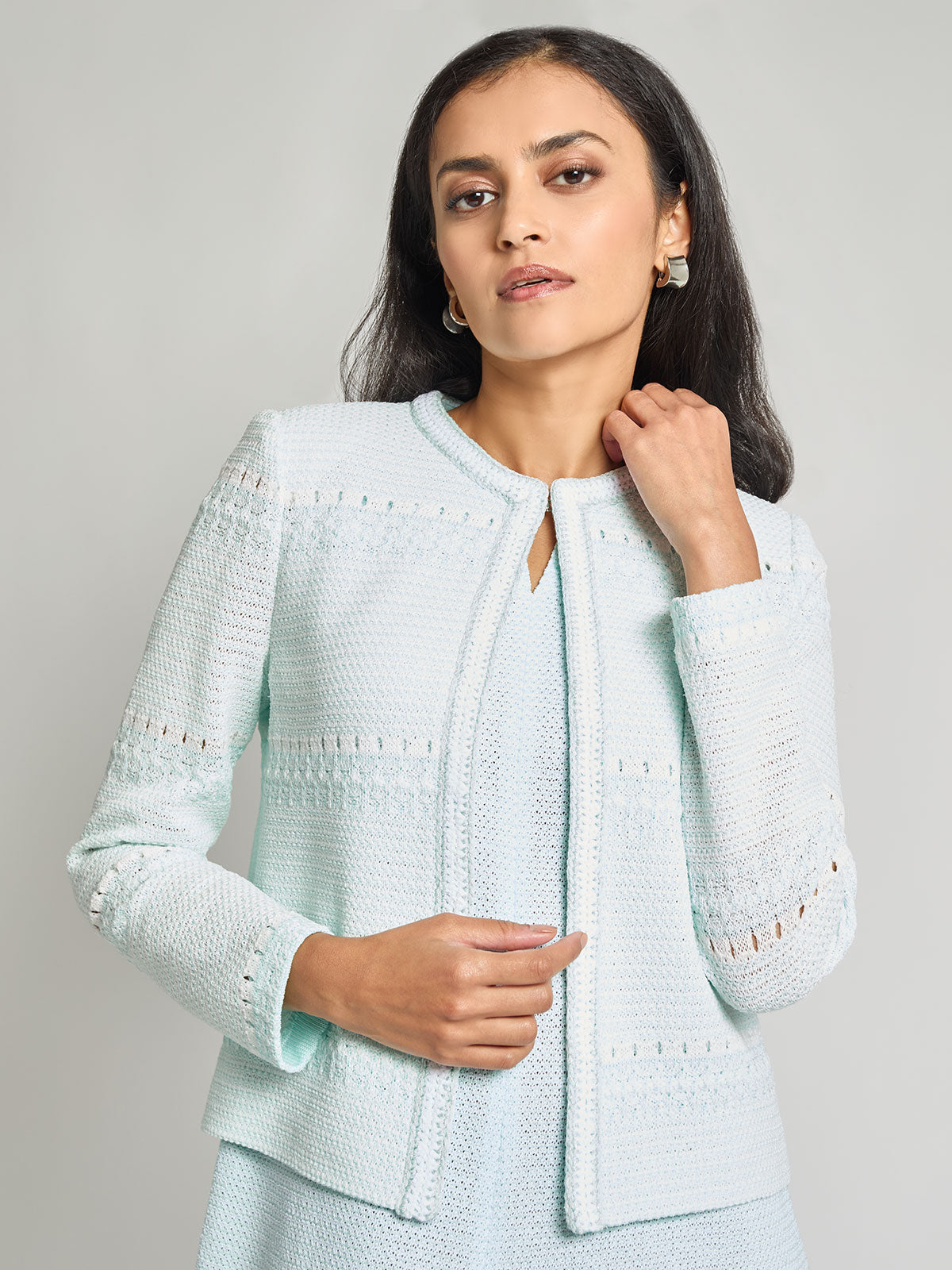 Heritage Crochet Knit Jacket - Modern Fit