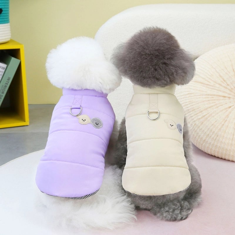 Dog Clothes Pet Clothing Autumn And Winter Cotton Clothes Teddy Pet Clothes Winter Clothes New 23 Two Fun Cotton Vest
