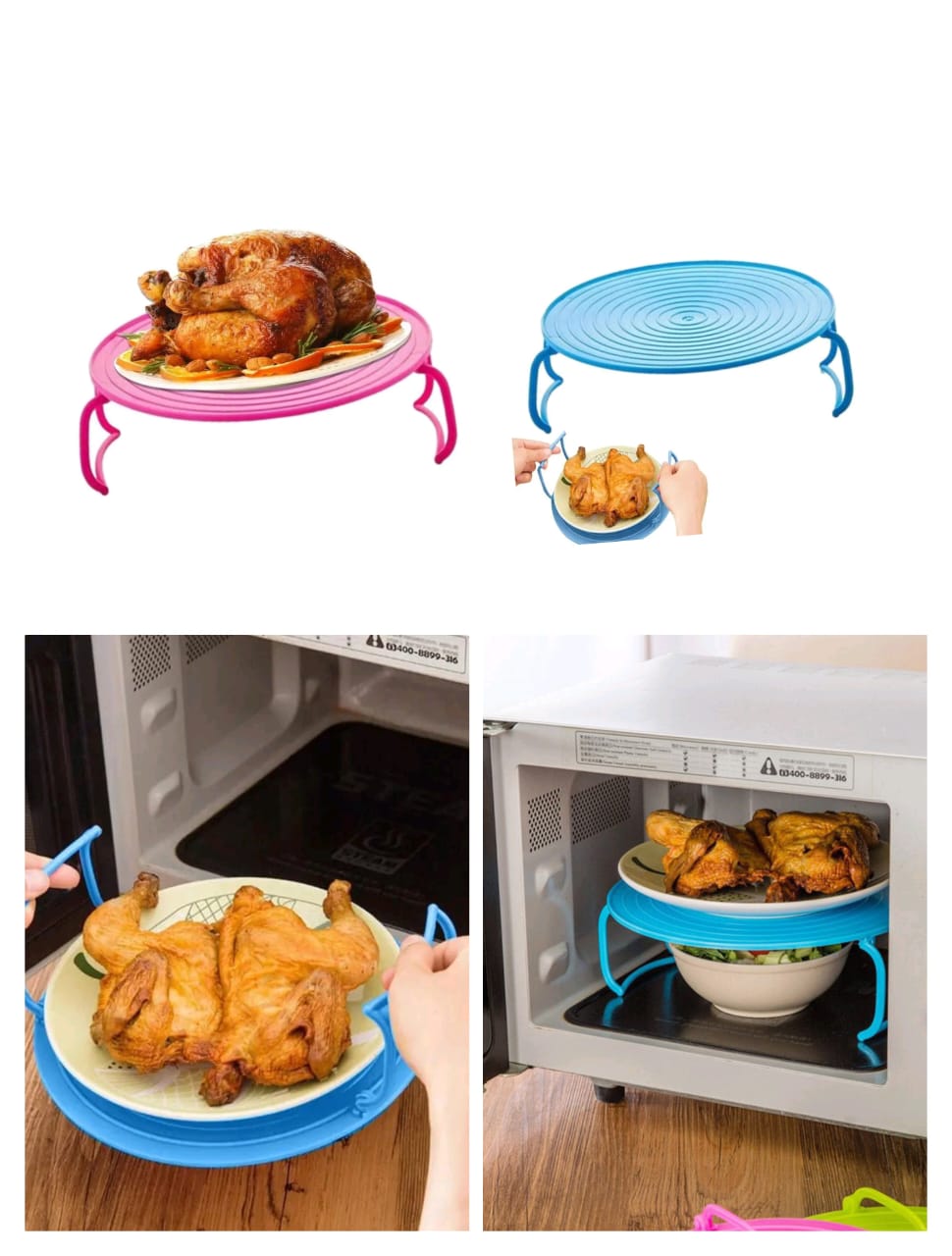 Multifunctional serving tray. or fridge/ Microwave placement rack organizer