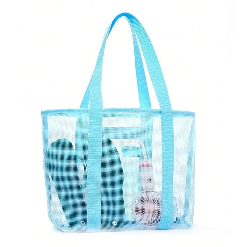 Women's Medium Polyester Solid Color Streetwear Open Beach Bag