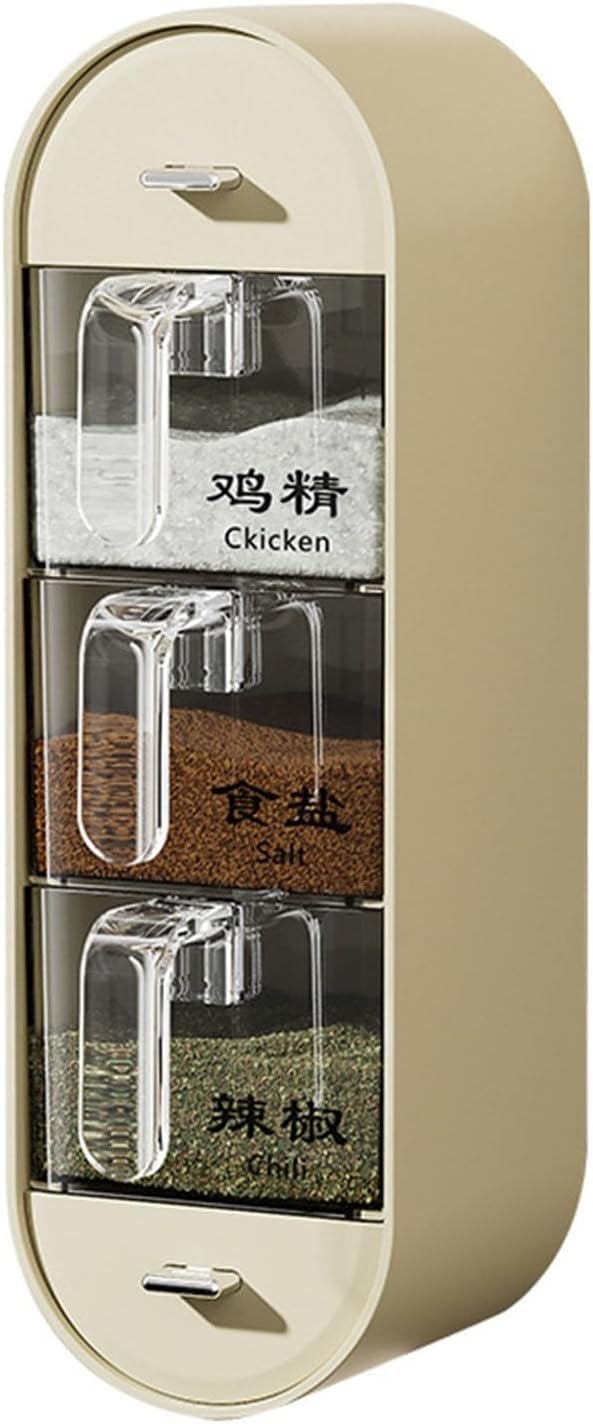 Household Condiment Box No drilling Hangable Condiment Dispenser.for Home Kitchen