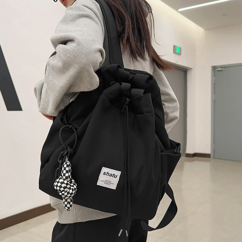 Harajuku Style Oxford Drawstring Lightweight Backpack