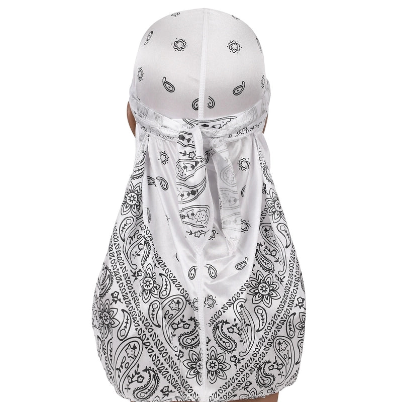 Explosions Amoeba Imitation Silk Long Tail Pirate Hat Baotou Hat Hip Hop Cloak Hat DURAG