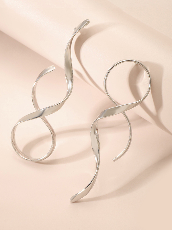 Geometric Solid Color Drop Earrings