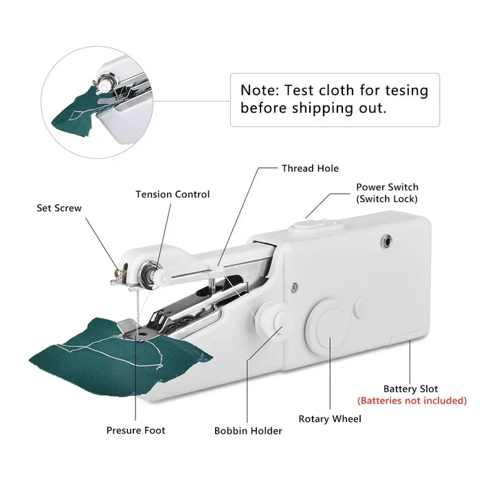 Mini Portable Rechargeable Stapler Style Handy Stitch Quick Sewing Machine