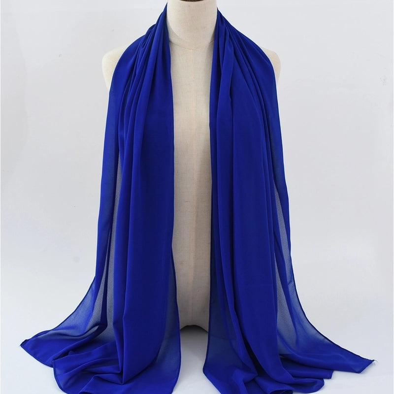 Women's Minimalist Classic Style Solid Color Satin Silk Scarf
