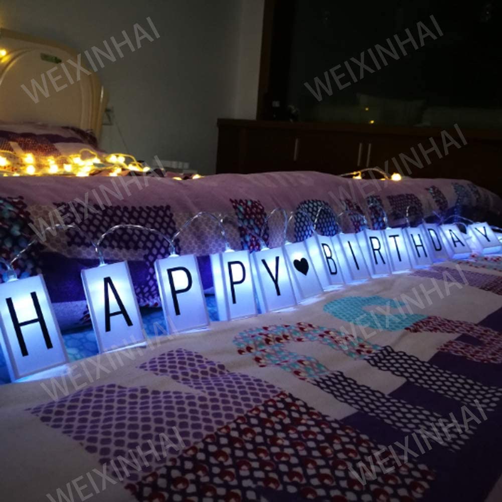 LED Letter Light Box Birthday  Lights