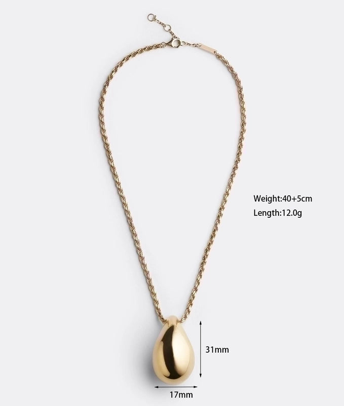 Elegant Minimalist Water Droplets 304 Stainless Steel Plating Stainless Steel Necklaces