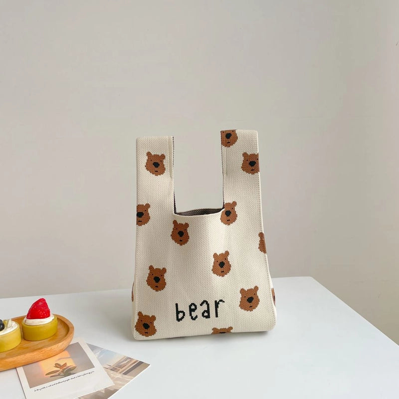 Women's Small Polyester Cartoon Heart Shape Basic Vintage Style Open Handbag