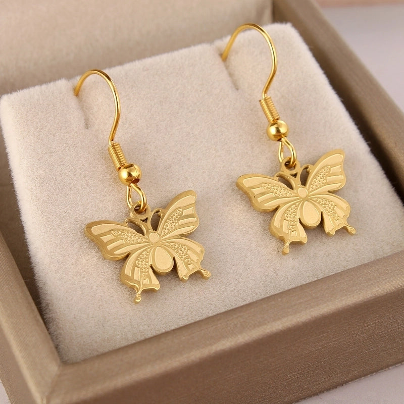 Fashion Butterfly Stainless Steel Plating Pendant Necklace