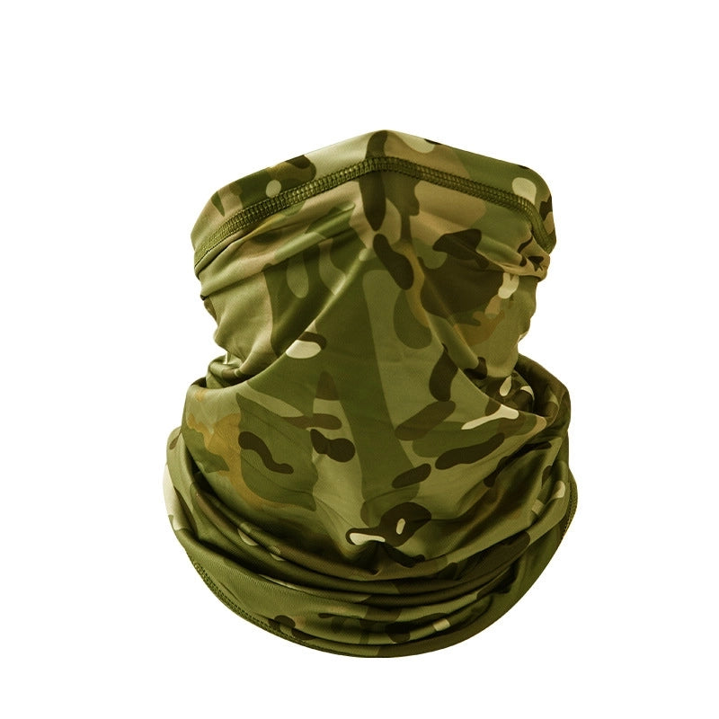 Unisex Basic Minimalist Solid Color Camouflage Spandex Cycling Mask 1 Piece