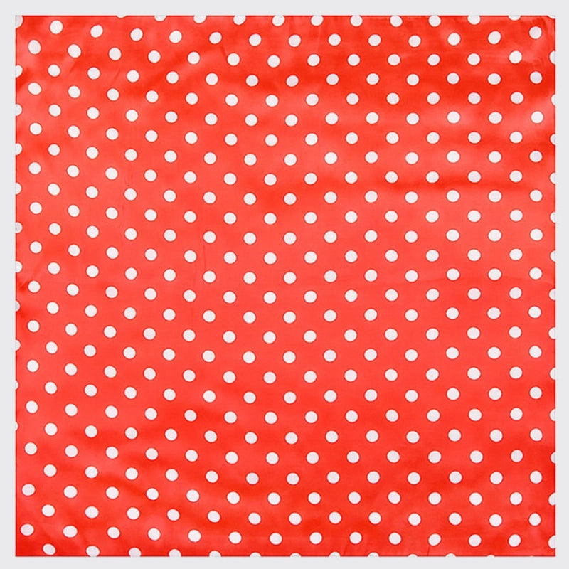 Women's Streetwear Polka Dots Satin Printing Silk Scarf