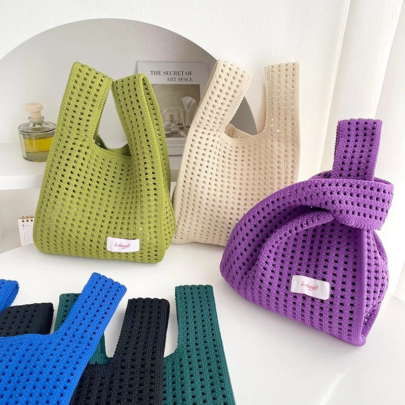 Women's Medium Polyester Solid Color Basic Classic Style Square Open Tote Bag