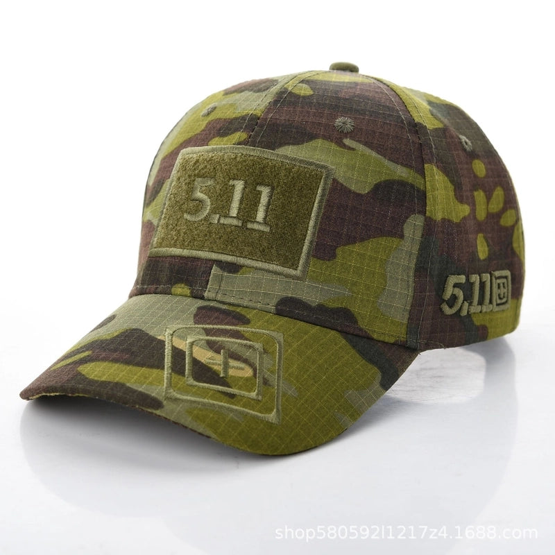 Camouflage Baseball Cap Men's 511 Embroidered Outdoor Sports Summer Sunscreen Hat Women's Military Training Hat