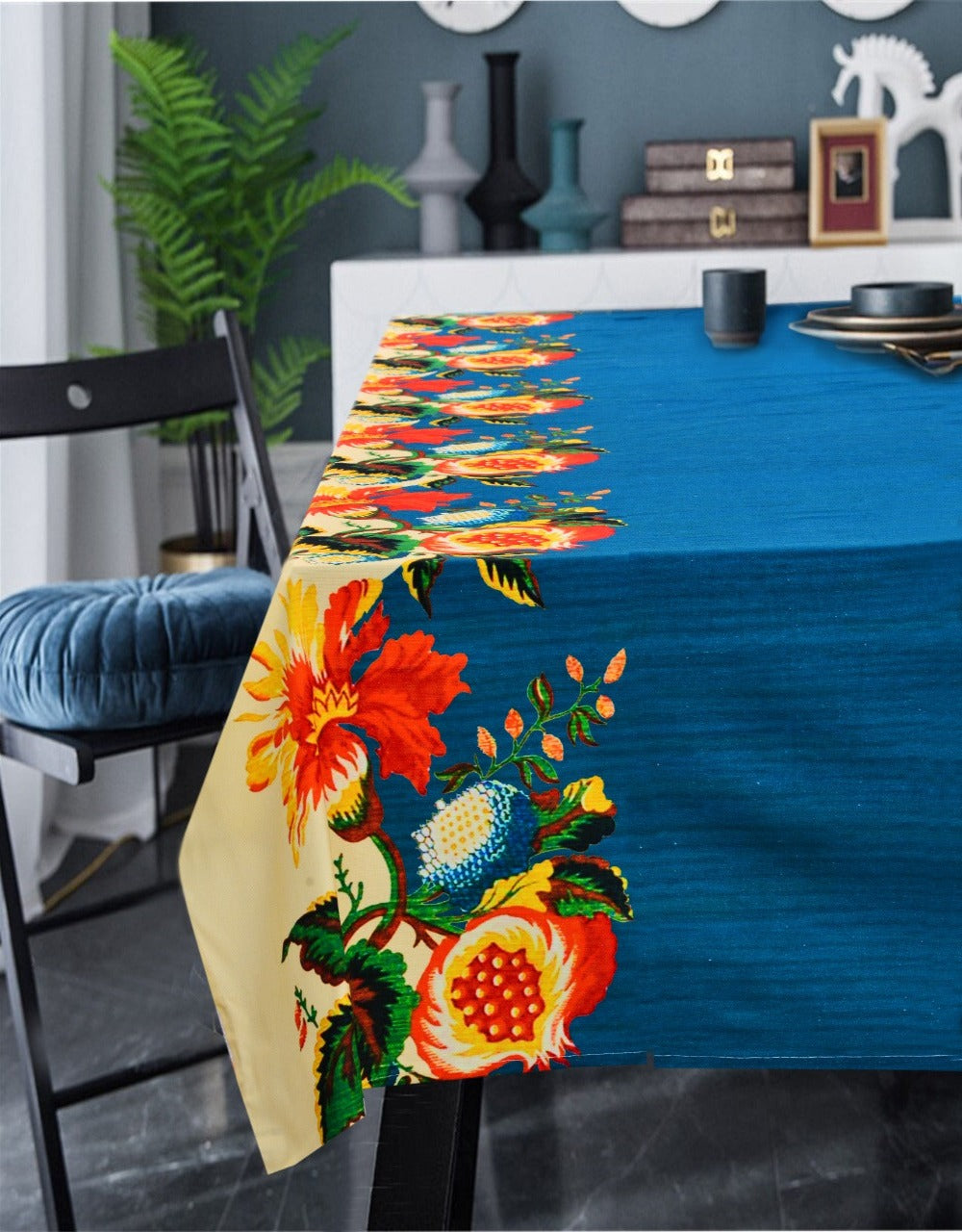 6 & 8 Seater Digital Printed Table Cover(3836)-TB14