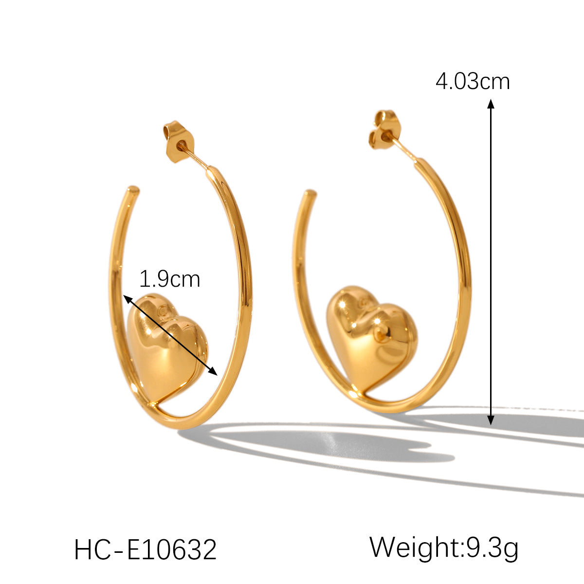 Stainless Steel Hoop Earrings Niche Design Spherical Earrings Female Fashion Personality Titanium Steel Earrings